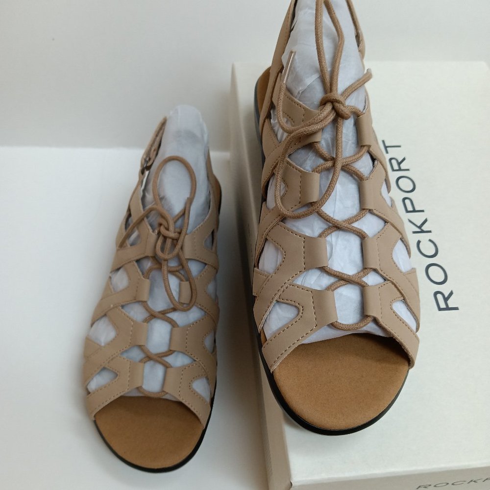 Rockport Rozelle Flat Sandals - Size 6.5 M